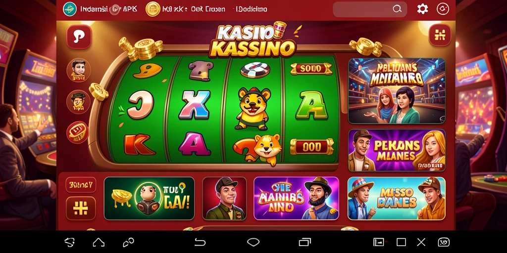 Tangkapan layar dari berbagai tema slot yang tersedia.