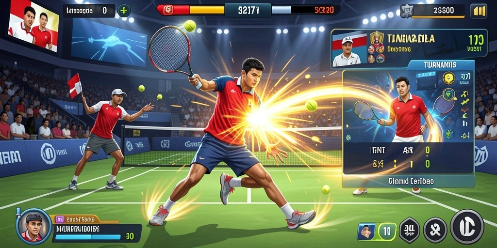 Pemandangan menarik dari salah satu level tantangan.